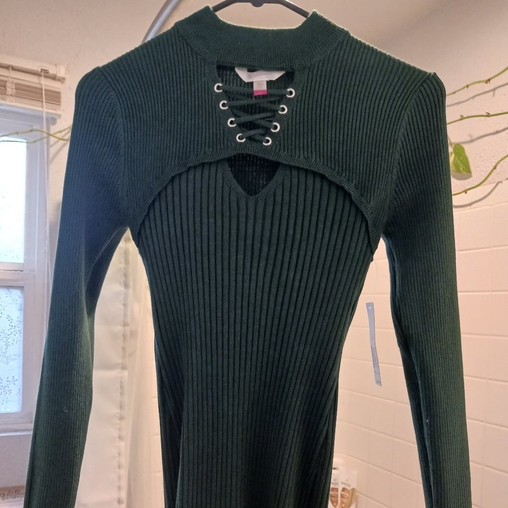 Dark Green Long Sleeve Dress